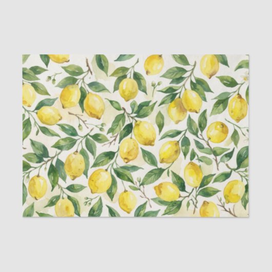 Papier de soie thème citron (Recto)