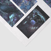 Papier de soie thème gothique violet 6 images (Détail)