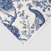 Papier de soie thème paon de style chinoiserie (Détail)