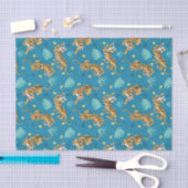 Papier de soie Tigre Bleu (Artisanat)