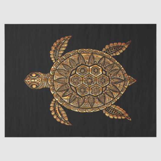 Papier de soie Tortue Bohème (Recto)