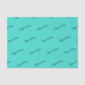 Papier de soie turquoise avec impression de motif (Recto)