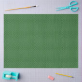 Papier de soie vert à pois blancs (Artisanat)