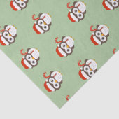 papier de soie vert clair de Noël Mr Owl illusima (Détail)