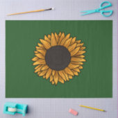 Papier de soie vert tournesol (Artisanat)