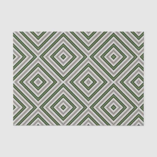 Papier de soie verts géométriques (Recto)