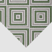 Papier de soie verts géométriques (Détail)
