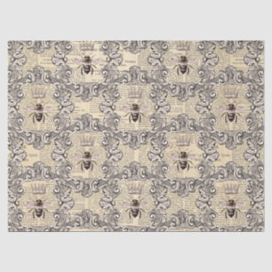 Papier de soie vintage série abeille à miel modèle