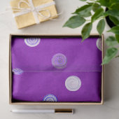 Papier de soie violet à pois tournoyants (Cadeau)