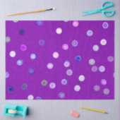 Papier de soie violet à pois tournoyants (Artisanat)