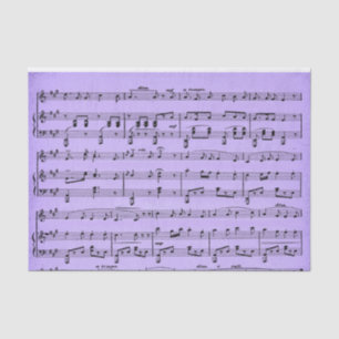 Papier de soie violet pour partition de musique