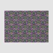 Papier de soie vitrail violet, vert, or (Recto)