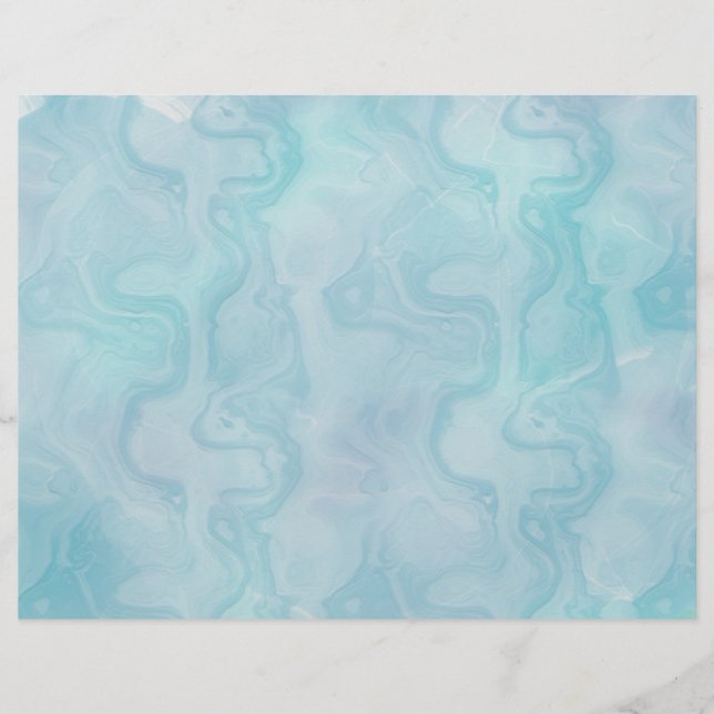 Papier de texture à aquarelle Turquoise poussiéreu (Devant)