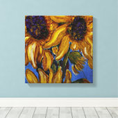 Papier de toile enveloppé de tournesol (Insitu (Plancher de Bois))