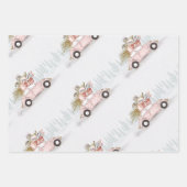 Papier de vacances en voiture rose d'hiver (Devant 2)