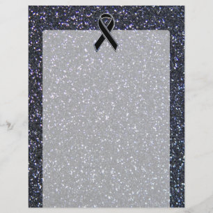 Papier Décor d'accent de sensibilisation au ruban noir