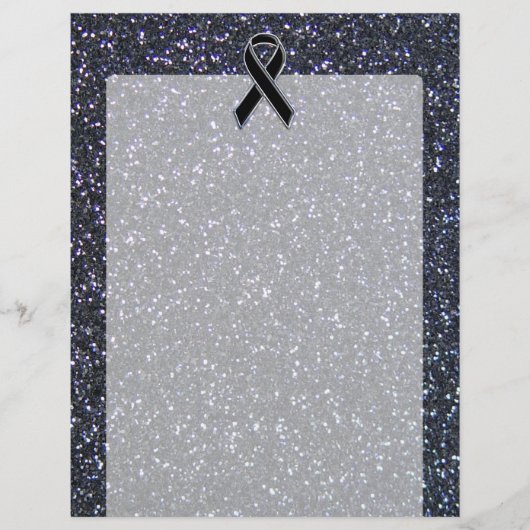 Papier Décor d'accent de sensibilisation au ruban noir (Devant)