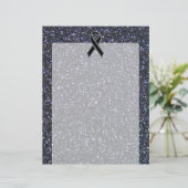 Papier Décor d'accent de sensibilisation au ruban noir (Debout devant)