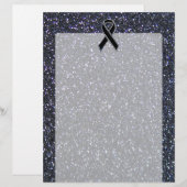 Papier Décor d'accent de sensibilisation au ruban noir (Devant / Derrière)