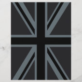 Papier Décor noir Union Jack British (Devant)