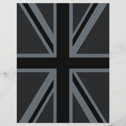 Papier Décor noir Union Jack British (Devant)