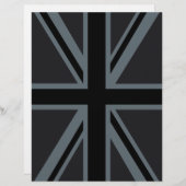 Papier Décor noir Union Jack British (Devant / Derrière)