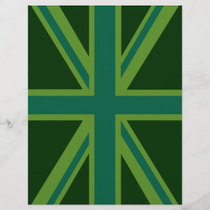 Papier Décor turquoise vert Royaume-Uni Union Jack