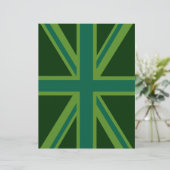 Papier Décor turquoise vert Royaume-Uni Union Jack (Debout devant)
