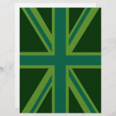 Papier Décor turquoise vert Royaume-Uni Union Jack (Devant / Derrière)