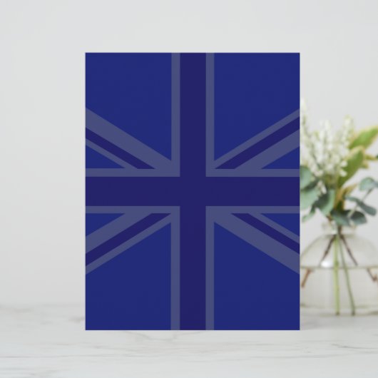 Papier Décor Union Jack bleu NAvy (Debout devant)