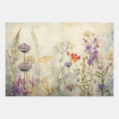 PAPIER DÉCORATIF DÉCOUPABLE fleur sauvage SET (Devant 3)