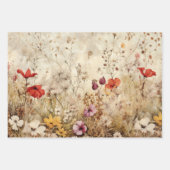 PAPIER DÉCORATIF DÉCOUPABLE fleur sauvage SET (Devant)