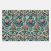 PAPIER DÉCORATIF GRUNGE EN DÉTRESSE DAMASSÉ ENSEMB (Devant)