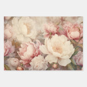 PAPIER DÉCORATIF SHABBY ROMANTIQUE ROSE PEONTIT SE (Devant 2)