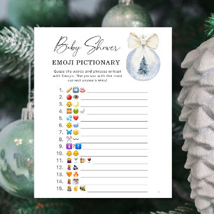 Papier décoration d'arbre d'hiver Bébé jeu d'emoji