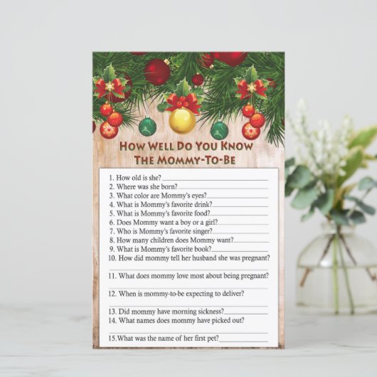 Papier décorations de noël comment bien savez-vous jeu (Debout devant)