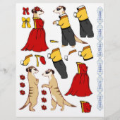 Papier Découpage 3D - Amoureux des suricates (Devant)