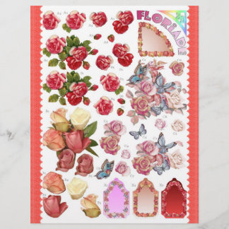 Papier Découpage 3D - Floriade - Fleurs et papillons