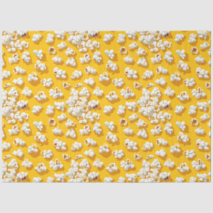Papier decoupage met popcornpatroon op gele achter