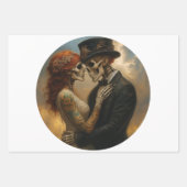 Papier découpage pour couple de mariés squelettes (Devant 3)
