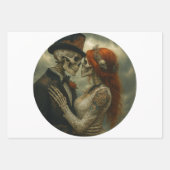 Papier découpage pour couple de mariés squelettes (Devant 2)