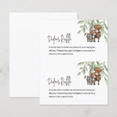 Papier Découpe budgétaire Raffle Cow Green Card Centre Co (Devant / Derrière)