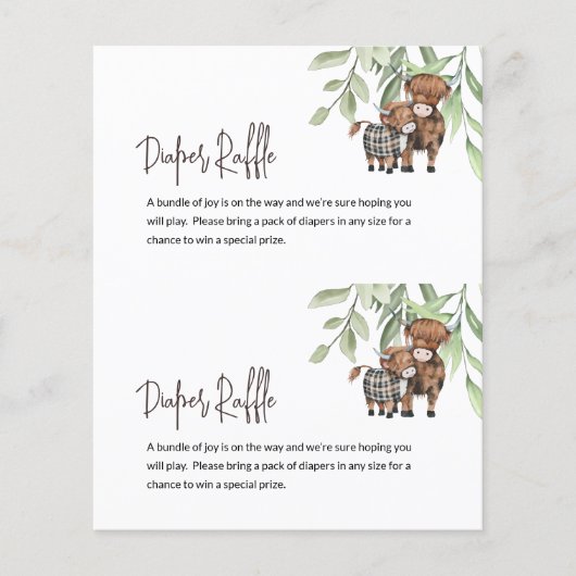 Papier Découpe budgétaire Raffle Cow Green Card Centre Co (Devant)