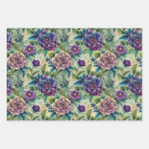 Papier découpé pour meubles à motif floral continu