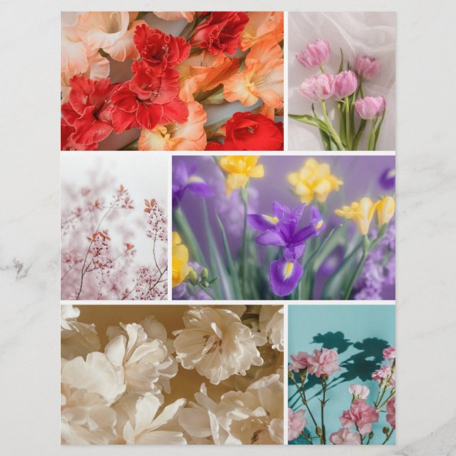 Papier découpé pour scrapbooking Fleurs de rêve (Devant)