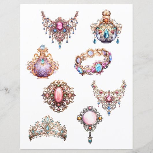 Papier Découper les bijoux Rococo (Devant)