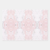 Papier d'écouvillonnage rose floral Feuille plate  (Devant 3)