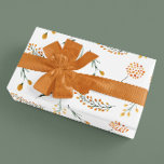 Papier d'écrêtage floral orange Feuille plate Set<br><div class="desc">Célébrez toute occasion spéciale avec ce beau set de papier d'emballage orangé fleuri et botanique!</div>
