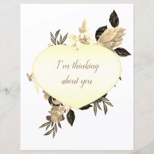 Papier d'écriture Floral Magnolia Golden (Dos)