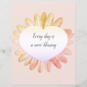 Papier d'écriture florale rose (Dos)